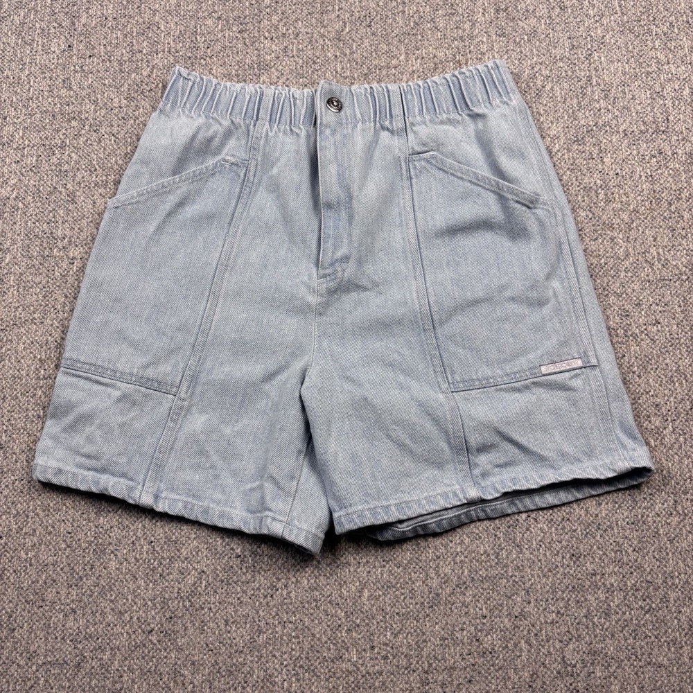 Vintage 90s Cherokee Denim Shorts Womens 10 Light Wash High Rise Mom